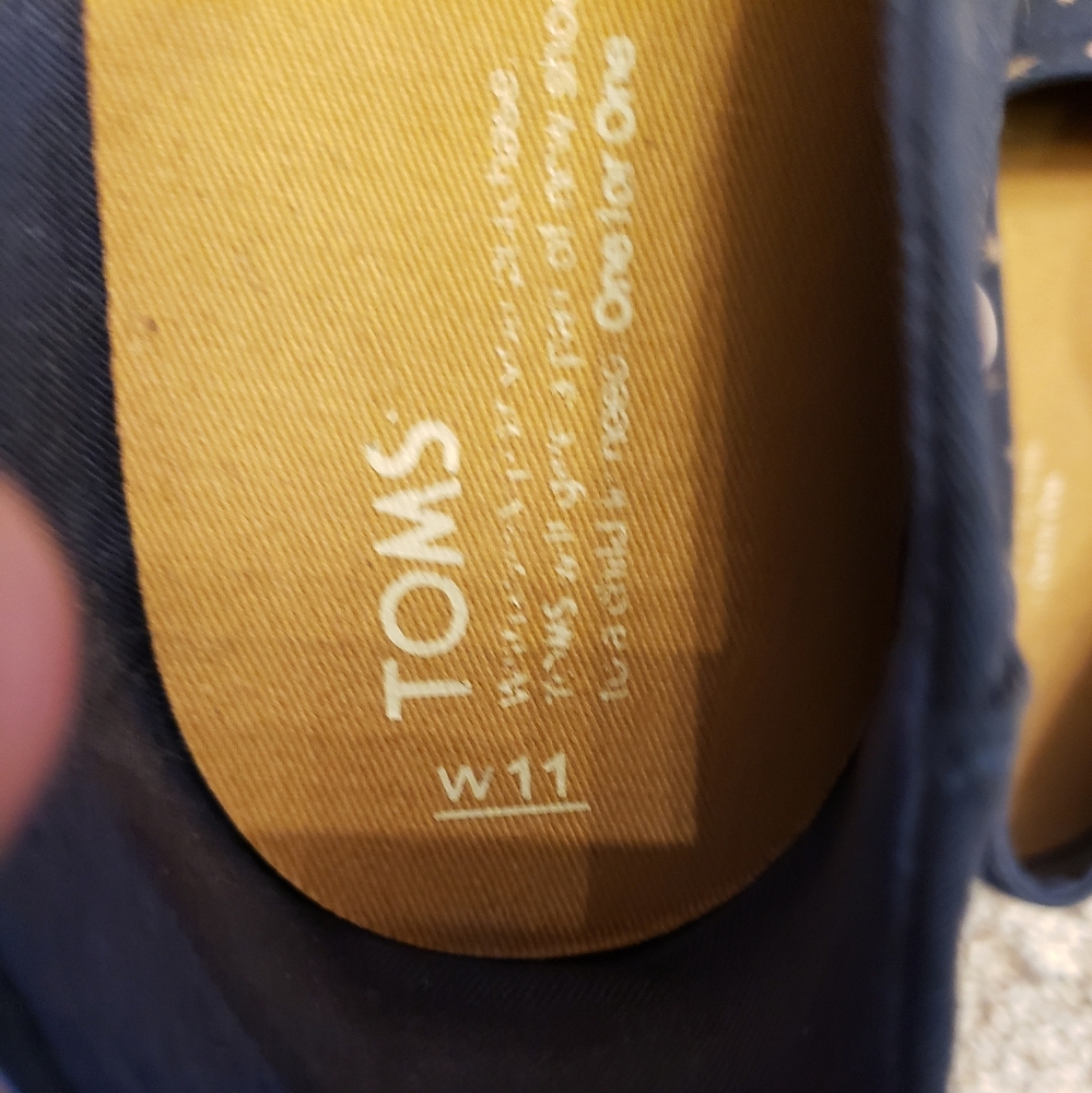 Toms Navy Stars Alpargata Flat, size 11 women's - Picture 4 of 4